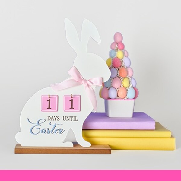 Rabbit Easter countdown decoration